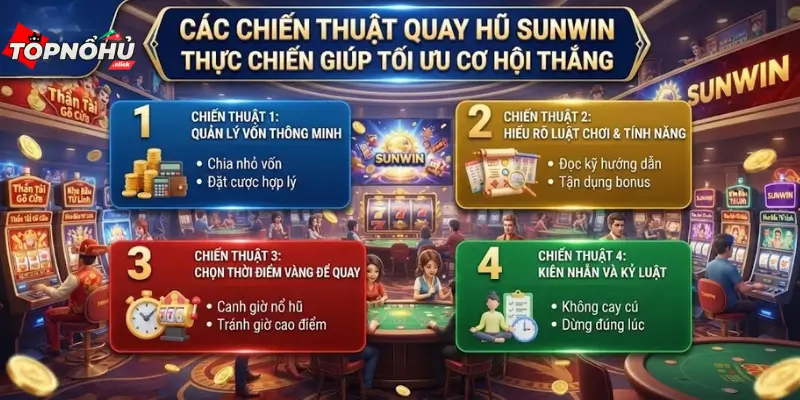 Các chiến thuật quay hũ Sunwin thực chiến giúp tối ưu cơ hội thắng