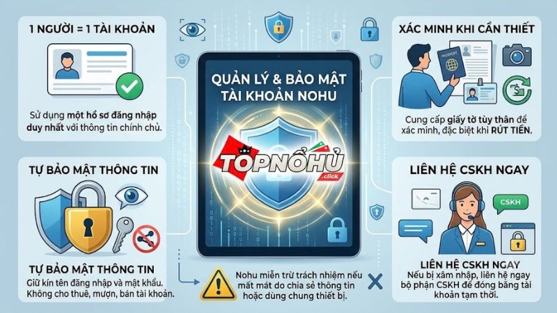Hướng dẫn bảo mật thông tin tài khoản chơi nohu Hướng dẫn bảo mật thông tin tài khoản chơi nohu