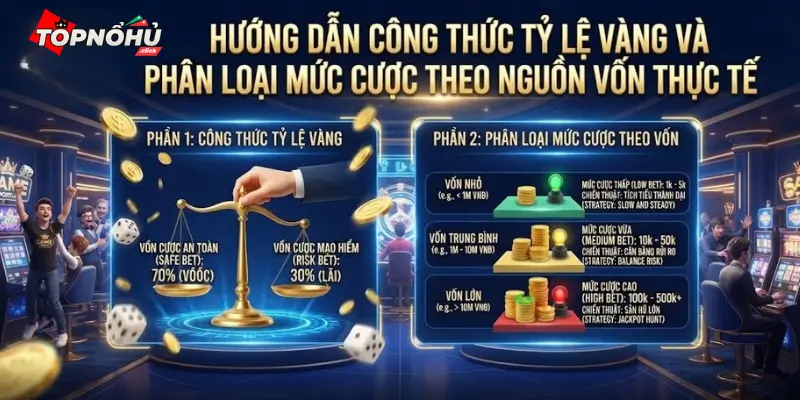 Hướng dẫn công thức tỷ lệ vàng và phân loại mức cược theo nguồn vốn thực tế