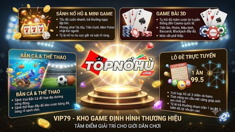 Khám phá kho game nổ hũ và giải trí đa dạng tại Vip79 Khám phá kho game nổ hũ và giải trí đa dạng tại Vip79