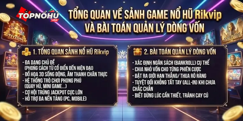 Cách Chơi Nổ Hũ Rikvip Không Lỗ: Chiến Lược Vốn Chuẩn
