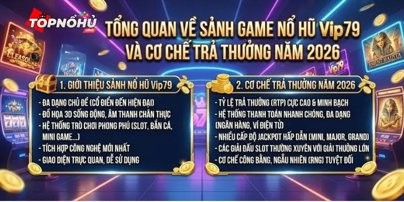 Tổng quan về sảnh game Nổ Hũ Vip79 và cơ chế trả thưởng năm 2026