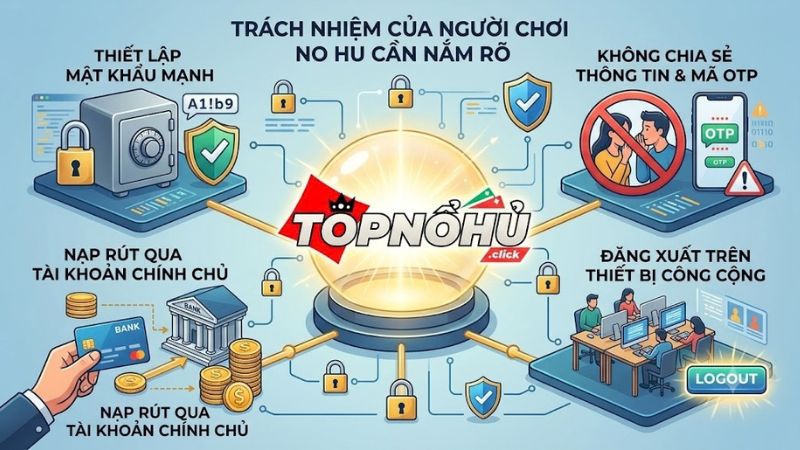 Trách nhiệm bảo vệ tài khoản cá nhân khi tham gia quay no hu