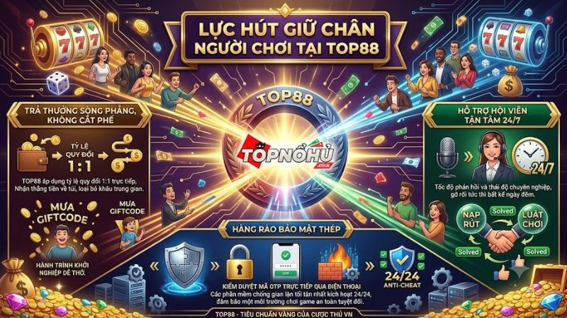 Tỷ lệ trả thưởng nohu 1:1 siêu hời tại sân chơi TOP88